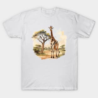 Watercolor Giraffe T-Shirt